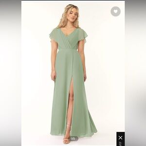 Azazie Rylee in agave size 4